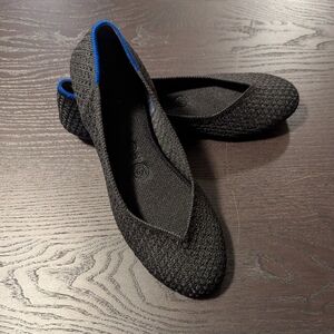 Rothy's 7.5 Women's Black Waffle Weave Flats, The Flat